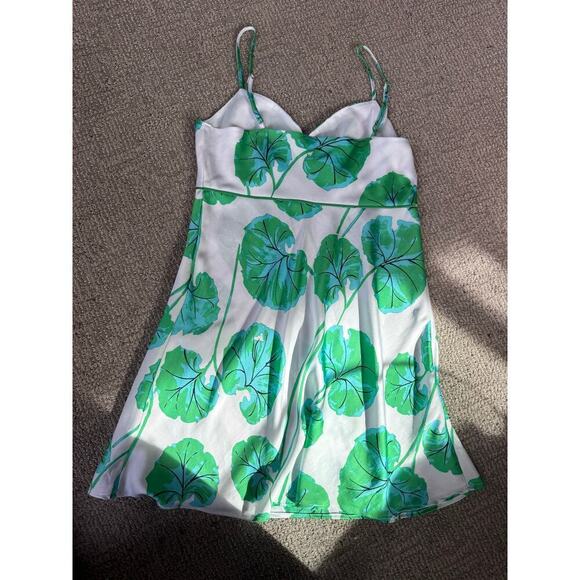 Diane Von Furstenberg nighty lingerie dress palm leaf women’s M - Picture 4 of 6